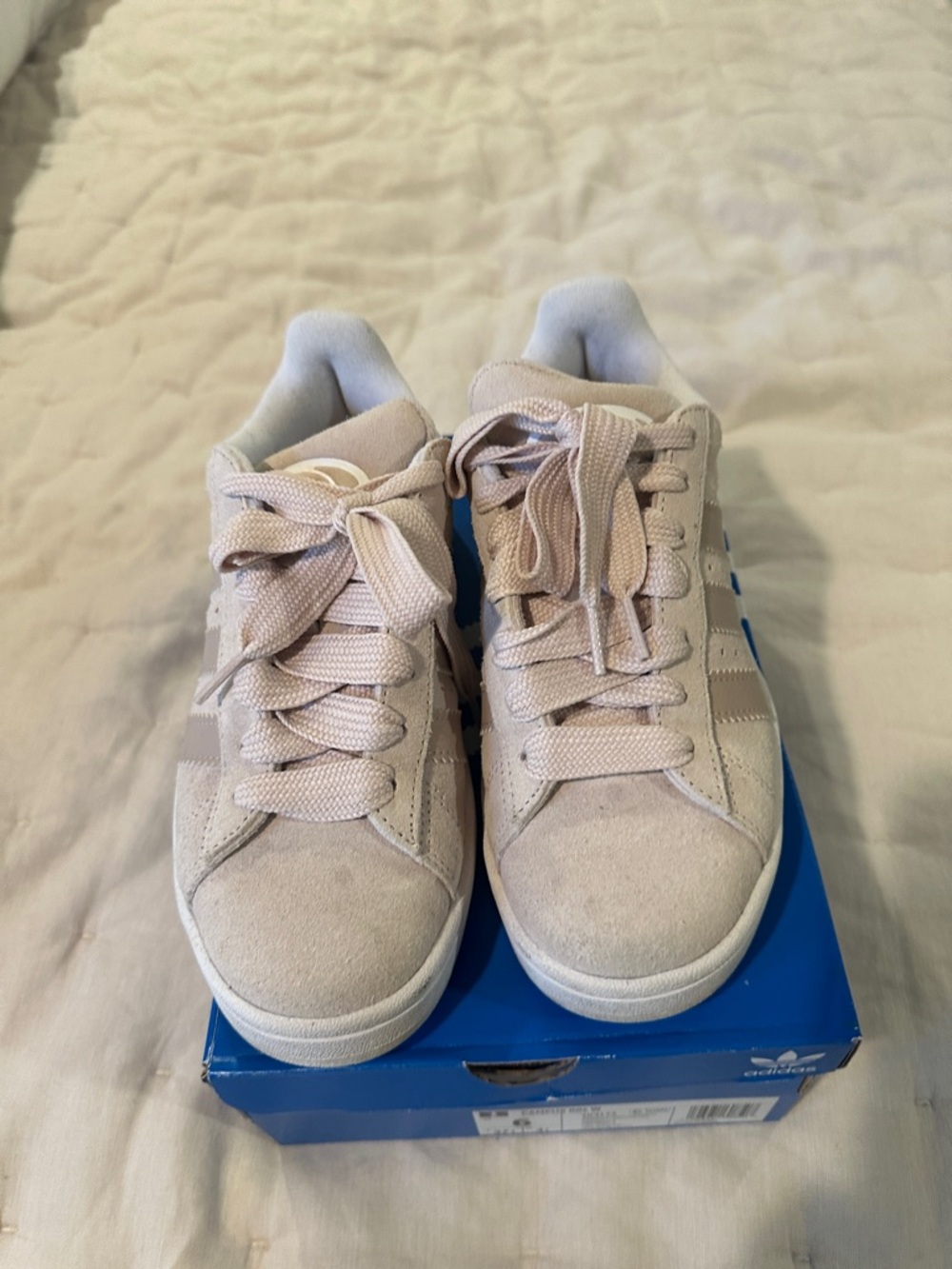 ADIDAS Campus sz US 6 Beige Suede Sneakers - Classic Three Stripes